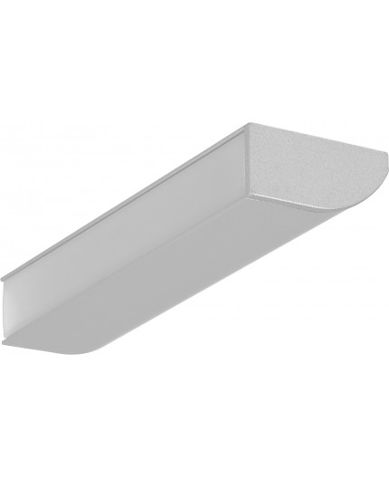 1m silver anodized WAY1 LED aluminium profile for passageways, opal cover 1m silver anodized WAY1 LED aluminium profile for passageways, opal cover