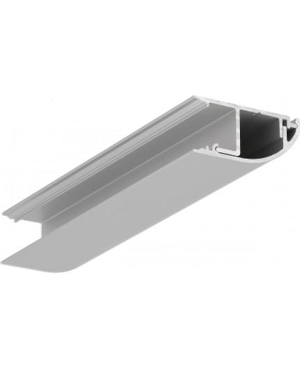 2m silver anodized WAY1 LED aluminium profile for passageways, opal cover 2m silver anodized WAY1 LED aluminium profile for passageways, opal cover