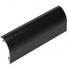 2m black anodized WAY1 LED aluminium profile for passageways, opal cover 2m black anodized WAY1 LED aluminium profile for passageways, opal cover