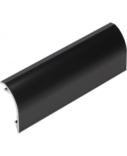 2m black anodized WAY1 LED aluminium profile for passageways, opal cover 2m black anodized WAY1 LED aluminium profile for passageways, opal cover