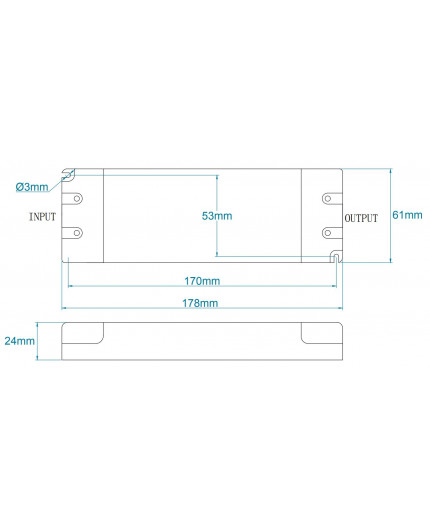 24Vdc 50W Triac dimmable (leading / trailing edge) LED driver, ELED-50-24T, Premium 24Vdc 50W Triac dimmable (leading / trailing edge) LED driver, ELED-50-24T, Premium