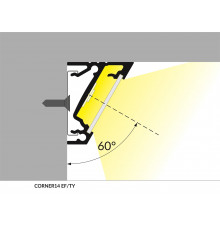 LED profile CORNER14 EE7F/TY black anod. LED profile CORNER14 EE7F/TY black anod.
