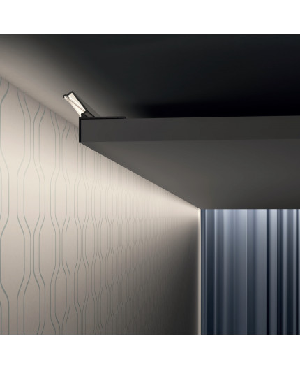 2m Glow-Down LED profile (raw aluminum), set with opal cover 2m Glow-Down LED profile (raw aluminum), set with opal cover