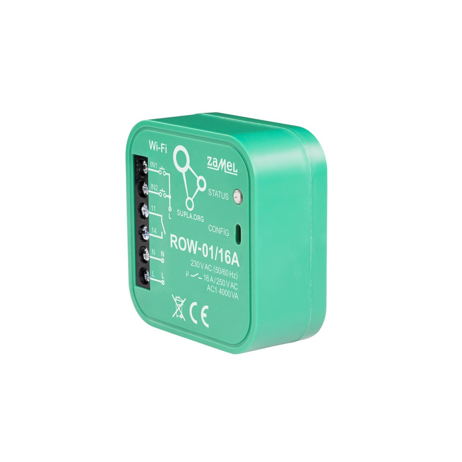 Light Module Socket Integrated ROW-01/16A, power socket and lights control module, Wi-Fi 1-channel ...