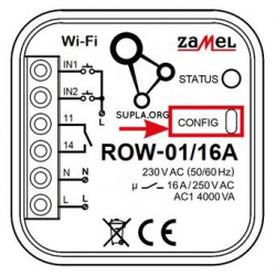 ROW-01/16A, power socket and lights control module, Wi-Fi 1-channel, Supla ROW-01/16A, power socket and lights control module, Wi-Fi 1-channel, Supla