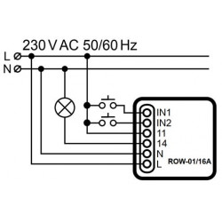 ROW-01/16A, power socket and lights control module, Wi-Fi 1-channel, Supla ROW-01/16A, power socket and lights control module, Wi-Fi 1-channel, Supla