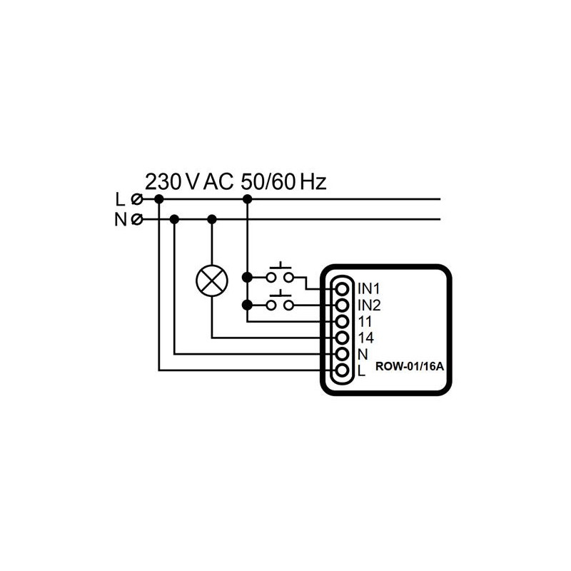 ROW-01/16A, power socket and lights control module, Wi-Fi 1-channel, Supla ROW-01/16A, power socket and lights control module, Wi-Fi 1-channel, Supla