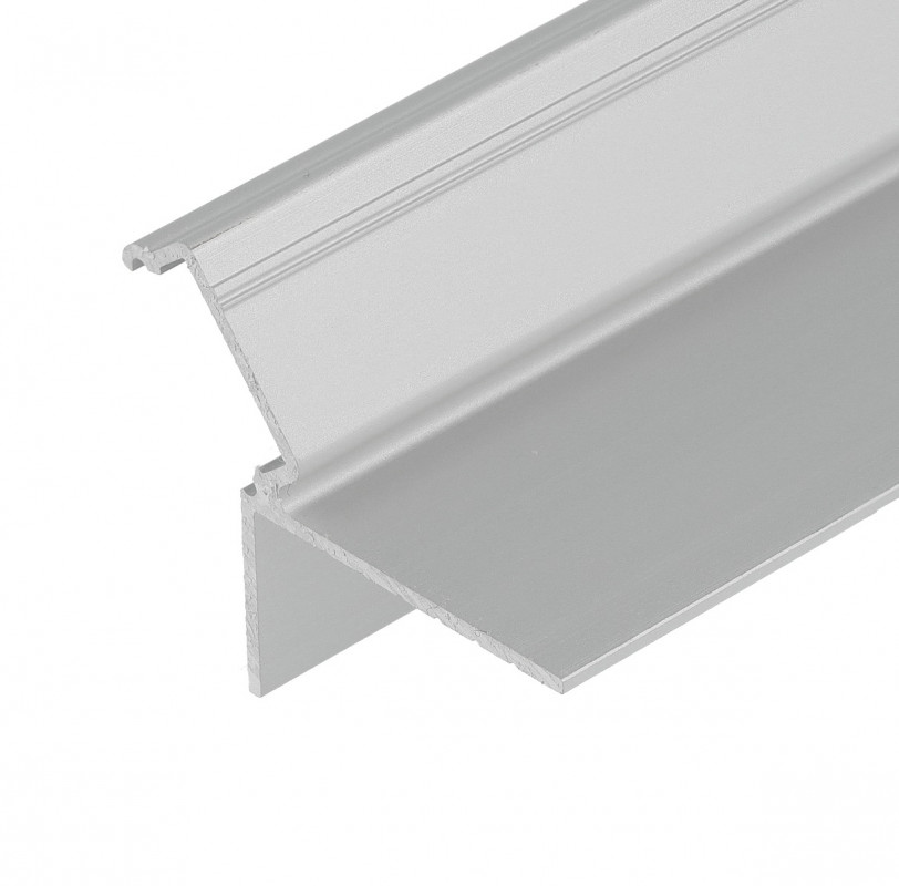 2m Glow-Down LED profile (raw aluminum), set with opal cover 2m Glow-Down LED profile (raw aluminum), set with opal cover