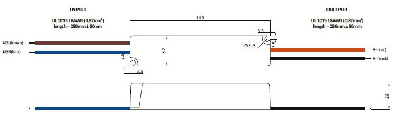 36W 12Vdc Single Output Switching LED Power Supply, GL Power, TÜV 36W 12Vdc Single Output Switching LED Power Supply, GL Power, TÜV