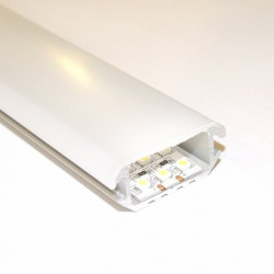 P6 wide surface / corner 45 LED profile, 2m, raw aluminium, with diffuser