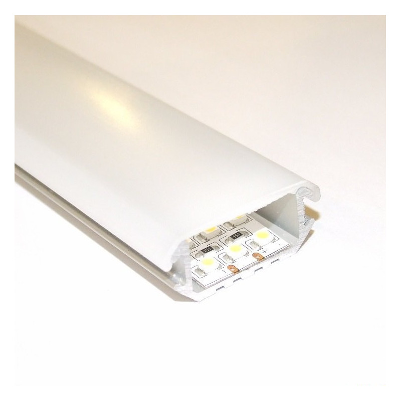 P6 wide surface / corner 45 LED profile, 2m, raw aluminium, with diffuser P6 wide surface / corner 45 LED profile, 2m, raw aluminium, with diffuser