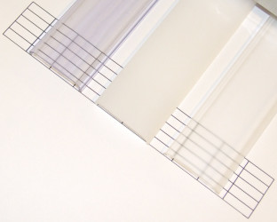 2.5m LED wide surface / corner 45 extrusion P6, raw aluminium, diffuser 2.5m LED wide surface / corner 45 extrusion P6, raw aluminium, diffuser