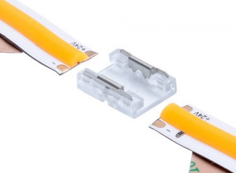 2 Pin Tape to Tape Connector for IP20 Single Colour 10mm COB/SMD, no soldering 2 Pin Tape to Tape Connector for IP20 Single Colour 10mm COB/SMD, no soldering