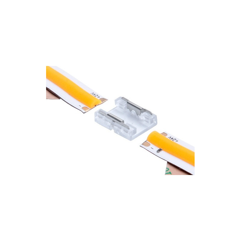 2 Pin Tape to Tape Connector for IP20 Single Colour 8mm COB/SMD, no soldering 2 Pin Tape to Tape Connector for IP20 Single Colour 8mm COB/SMD, no soldering