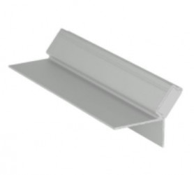 2m Glow-Down LED profile (raw aluminum), set with opal cover 2m Glow-Down LED profile (raw aluminum), set with opal cover