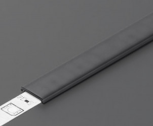 1m T2 LED profile (anodized, silver), 12mm x 12mm, set with cover 1m T2 LED profile (anodized, silver), 12mm x 12mm, set with cover