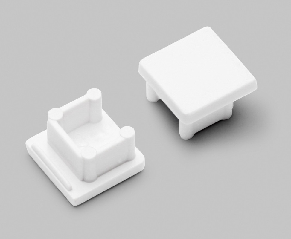 1m LED profile T2 (painted, white) set with cover 12mm x 12mm 1m LED profile T2 (painted, white) set with cover 12mm x 12mm