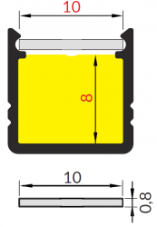 LED profile SMART10 AC2/Z raw alu. LED profile SMART10 AC2/Z raw alu.