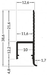 3m Plaster-in LED profile DWT1 for ceiling and drywall, opal diffuser 3m Plaster-in LED profile DWT1 for ceiling and drywall, opal diffuser