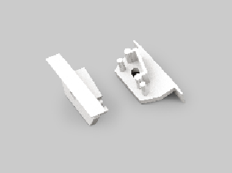 1m recessed T1D LED profile (painted, white), set with cover 1m recessed T1D LED profile (painted, white), set with cover