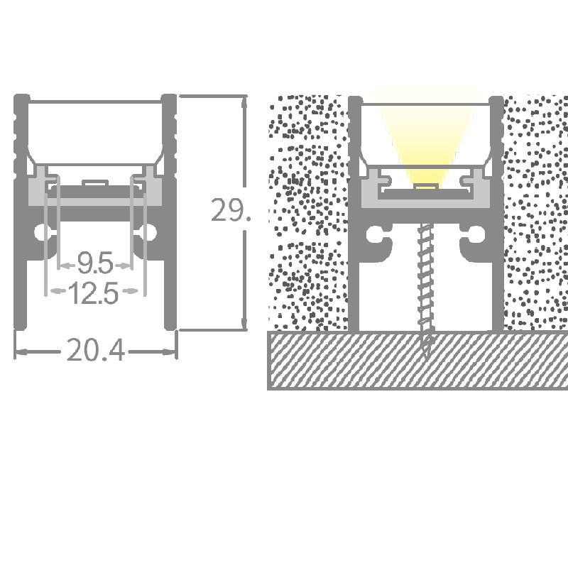 5W, 0.5m IP67 LED Inground Linear Light 5W, 0.5m IP67 LED Inground Linear Light