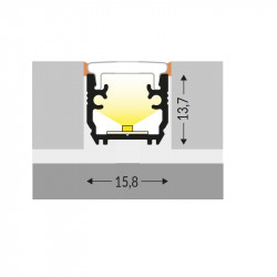 LED profile FLOOR12 K/U anod. LED profile FLOOR12 K/U anod.