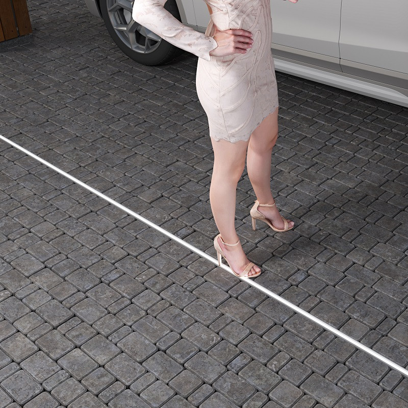 1m recessed floor / ground LED profile E5 (anodized, silver), with opal cover 1m recessed floor / ground LED profile E5 (anodized, silver), with opal cover