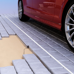 1m recessed floor / ground LED profile E5 (anodized, silver), with opal cover 1m recessed floor / ground LED profile E5 (anodized, silver), with opal cover