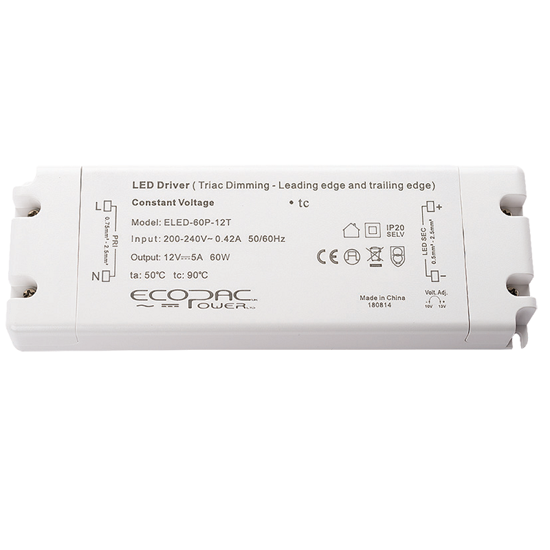 24Vdc 60W leading & trailing edge dimmable LED driver, ELED-60P-24T 24Vdc 60W leading & trailing edge dimmable LED driver, ELED-60P-24T
