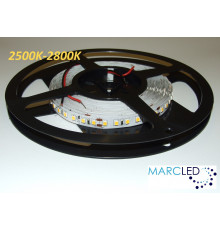 24VDC LED Flexible Strip 2500K-2800K SMD2835, 16W/m, 120 LEDs/m, IP20, 5m a roll  (5000mm, 80W, 600LEDs)