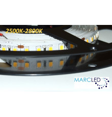 24VDC LED Flexible Strip 2500K-2800K SMD2835, 16W/m, 120 LEDs/m, IP20, 5m a roll  (5000mm, 80W, 600LEDs)