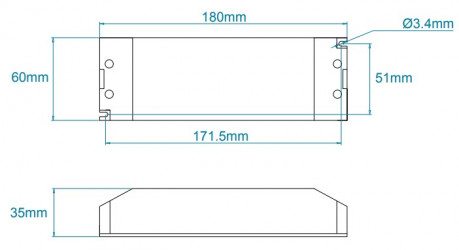 90W Mains to 12Vdc Triac dimmable LED driver, IP20 ELED-90-12T 90W Mains to 12Vdc Triac dimmable LED driver, IP20 ELED-90-12T