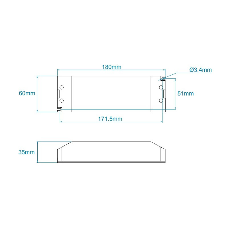 90W Mains to 12Vdc Triac dimmable LED driver, IP20 ELED-90-12T 90W Mains to 12Vdc Triac dimmable LED driver, IP20 ELED-90-12T