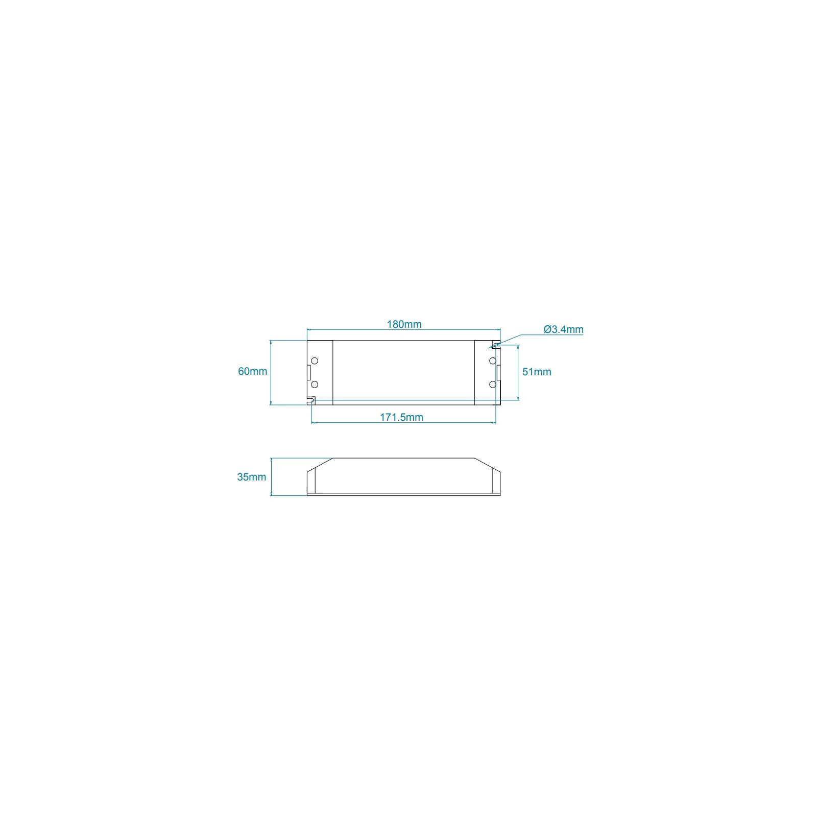 90W Mains to 12Vdc Triac dimmable LED driver, IP20 ELED-90-12T ...