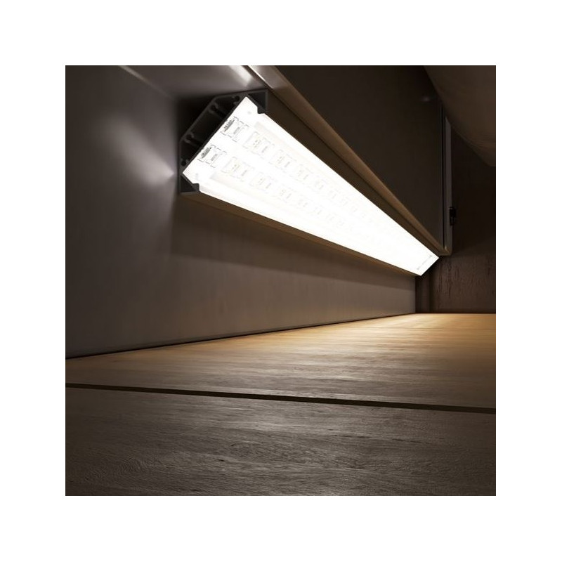 1m silver anodized EW3 wide corner LED aluminium U-profile with diffuser 1m silver anodized EW3 wide corner LED aluminium U-profile with diffuser