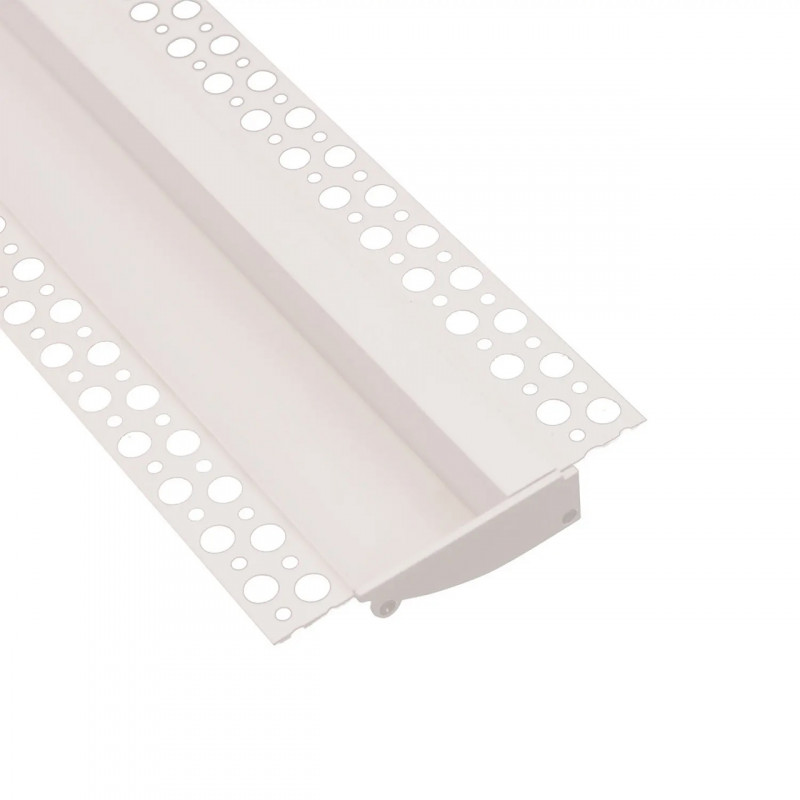 1m Plaster-in LED profile DW2 for ceiling and drywall, set with opal cover 1m Plaster-in LED profile DW2 for ceiling and drywall, set with opal cover