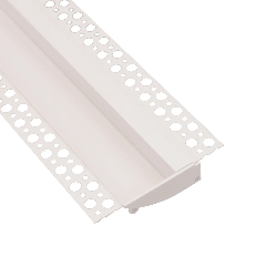 Sample of Plaster-in LED profile DW2 for ceiling and drywall, set with opal cover