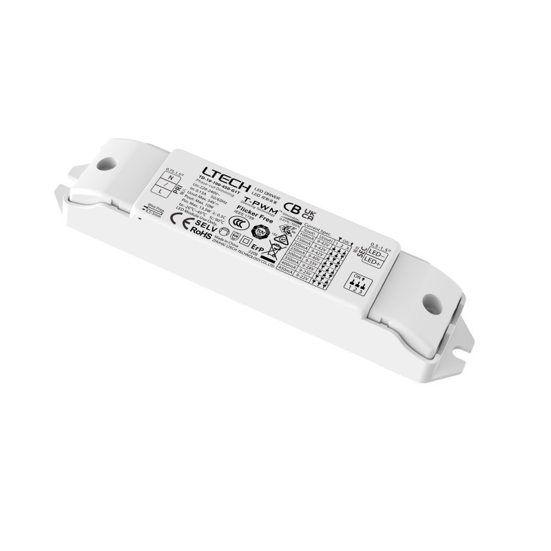 Mains Dimmable Driver 10W Constant Current (350-700mA) TD-10-350-700-G1T Mains Dimmable Driver 10W Constant Current (350-700mA) TD-10-350-700-G1T