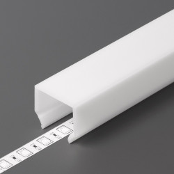 1m BTL2 Batten LED profile (anodized, black), set with opal cover 1m BTL2 Batten LED profile (anodized, black), set with opal cover