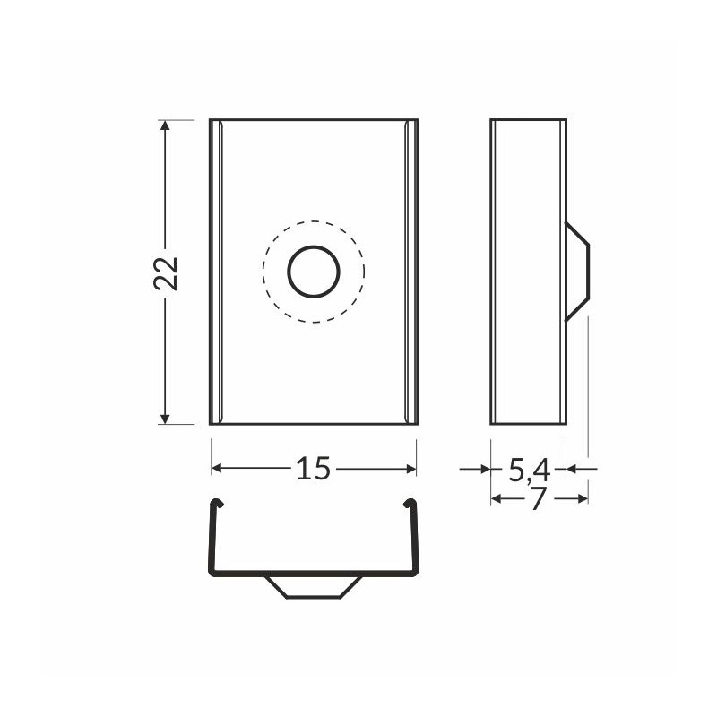 TM2 metal clip spring for LED profile TM2 metal clip spring for LED profile