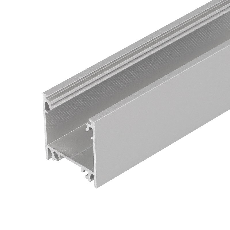 2m BTL2 Batten LED profile (anodized, silver), set with opal cover 2m BTL2 Batten LED profile (anodized, silver), set with opal cover