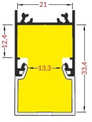 1m BTL2 Batten LED profile (painted, white), set with opal cover 1m BTL2 Batten LED profile (painted, white), set with opal cover