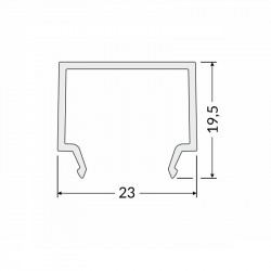 1m BTL2 Batten LED profile (painted, white), set with opal cover 1m BTL2 Batten LED profile (painted, white), set with opal cover