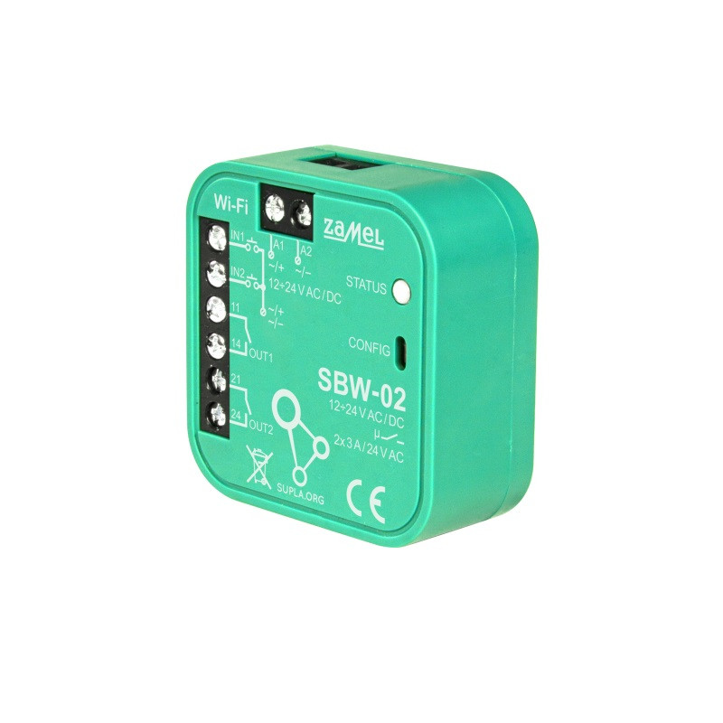 SBW-02 Wi-Fi 2-channel Gate control module, Supla SBW-02 Wi-Fi 2-channel Gate control module, Supla