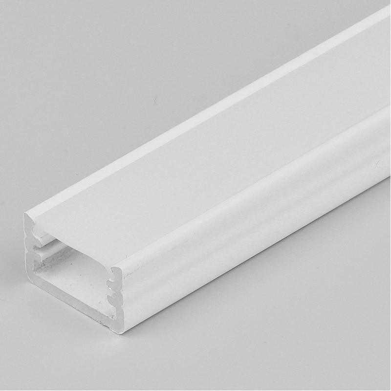 1m LED profile MT2 (white painted), 12mm x 7mm, set with cover 1m LED profile MT2 (white painted), 12mm x 7mm, set with cover