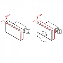 MT2 extra end cap for LED profile MT2 extra end cap for LED profile
