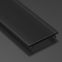 Sample of LED aluminium profile K1, anodized, black, set with diffuser Sample of LED aluminium profile K1, anodized, black, set with diffuser