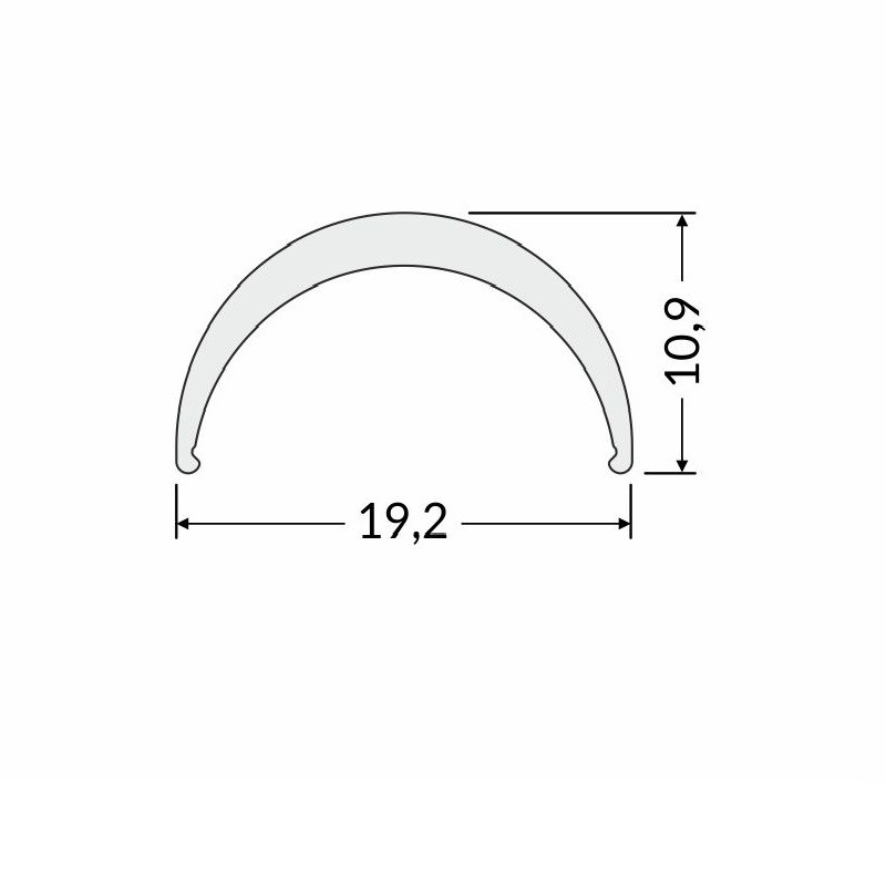 1m extra opal diffuser/ cover for LED profile ARCH1 1m extra opal diffuser/ cover for LED profile ARCH1