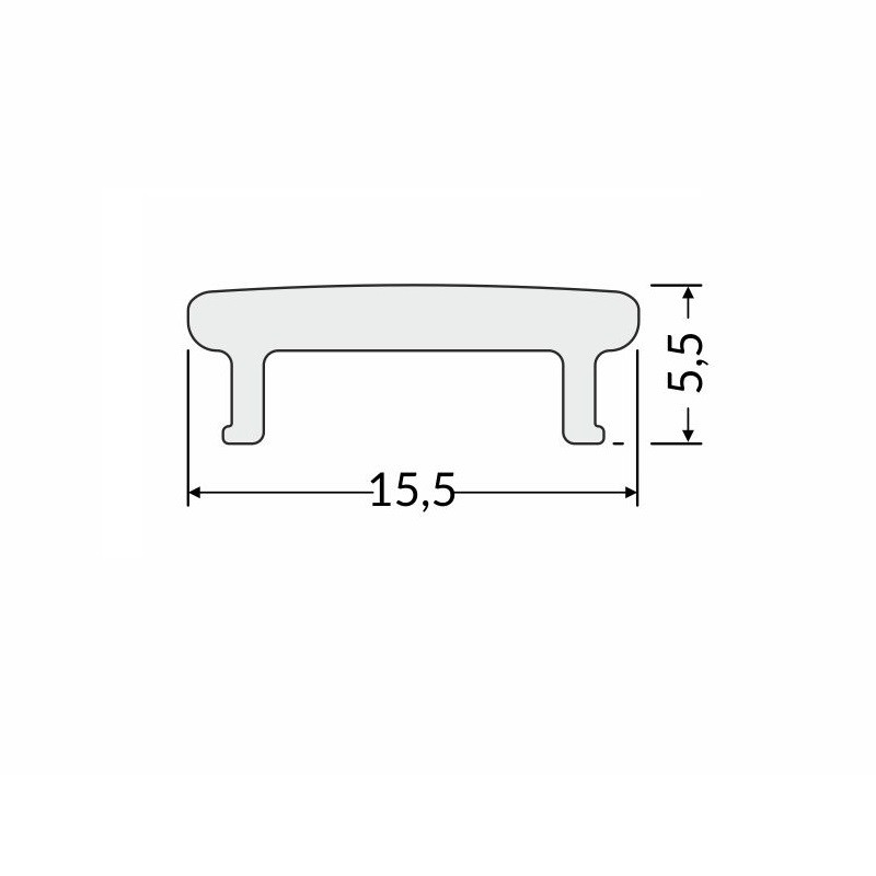 1m extra diffuser / cover TL5, T5 for floor LED profile 1m extra diffuser / cover TL5, T5 for floor LED profile
