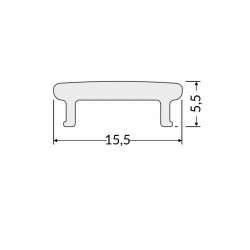 3m extra diffuser / cover TL5, T5 for floor LED profile 3m extra diffuser / cover TL5, T5 for floor LED profile